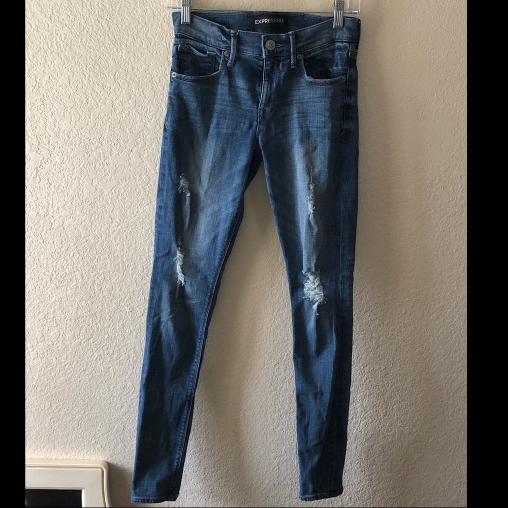 Express Distressed Jeggings - Picture 2 of 2